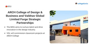 ARCH College of Design & Business and Vaibhav Global Limited Forge Strategic Partnerships to Foster Innovation and Talent Development